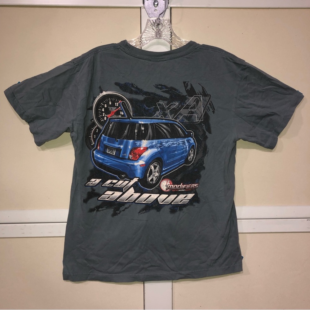 #1289 KJM enterprises vintage modifiers T-shirt, a cut above boys extra large